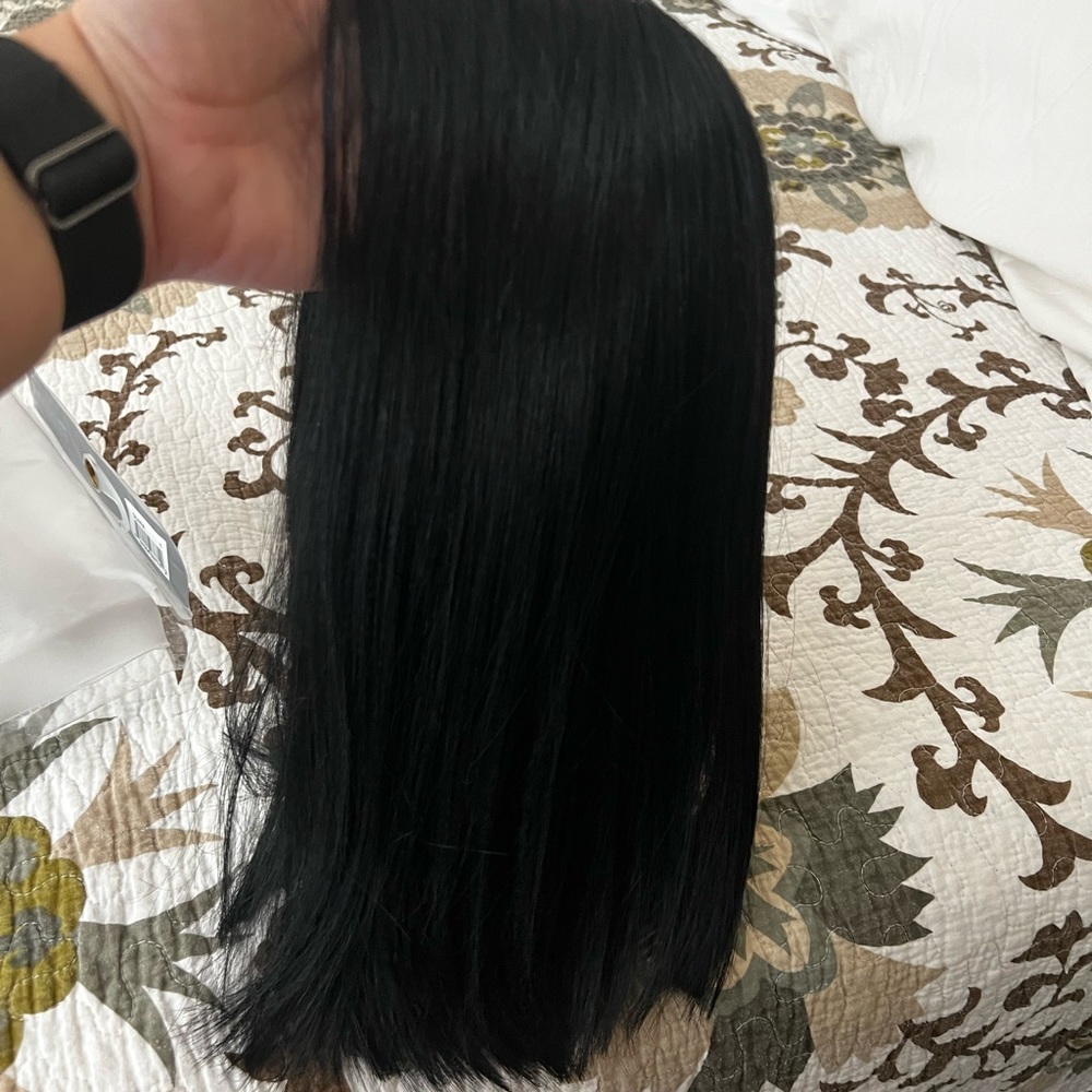 Middle Part Black Wig